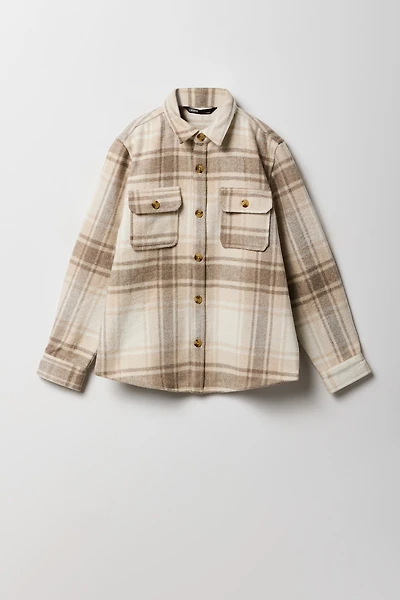 Boys Plaid Shacket