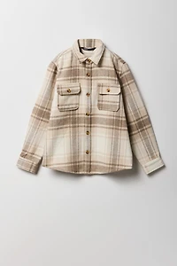 Boys Plaid Shacket