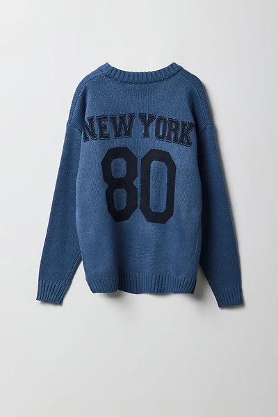 Boys City Jacquard Knit Sweater