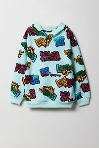 Kids Graffiti Print Fleece Hoodie