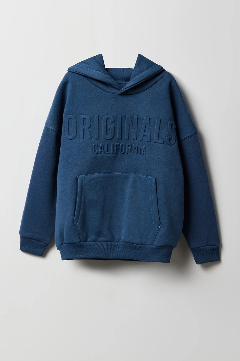 Boys Embossed Fleece Hoodie