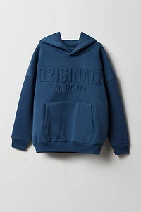 Boys Embossed Fleece Hoodie