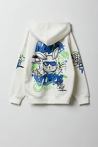 Haut à capuchon en molleton imprimé pour enfant