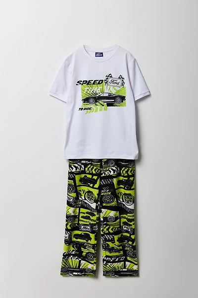 Kids Ford T-Shirt & Plush Pant Pajama Set