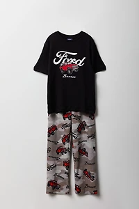 Kids Ford Bronco T-Shirt & Plush Pant Pajama Set