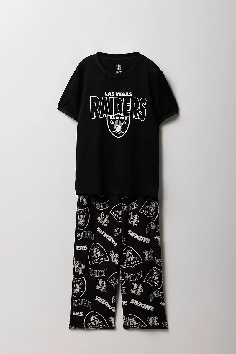 Kids Las Vegas Raiders T-Shirt & Pant Pajama Set