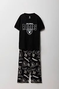 Kids Las Vegas Raiders T-Shirt & Pant Pajama Set