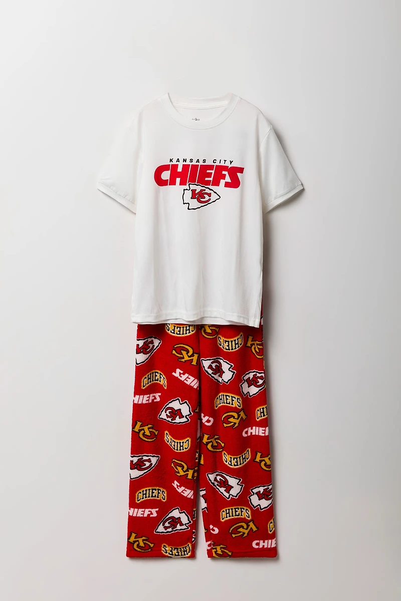 Ensemble pyjama avec t-shirt et pantalon à imprimé Kansas City Chiefs pour enfant