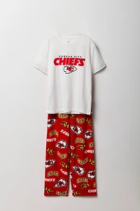 Ensemble pyjama avec t-shirt et pantalon à imprimé Kansas City Chiefs pour enfant
