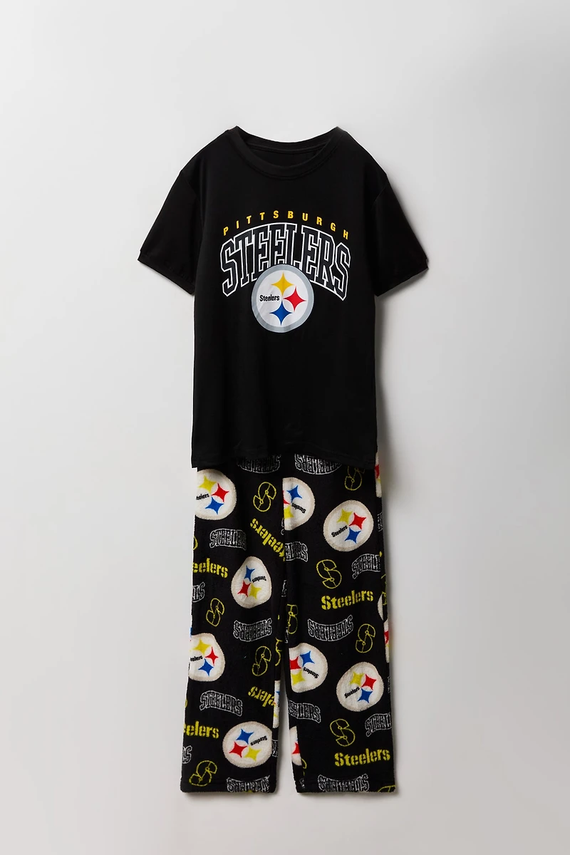 Kids Pittsburgh Steelers T-Shirt & Pant Pajama Set