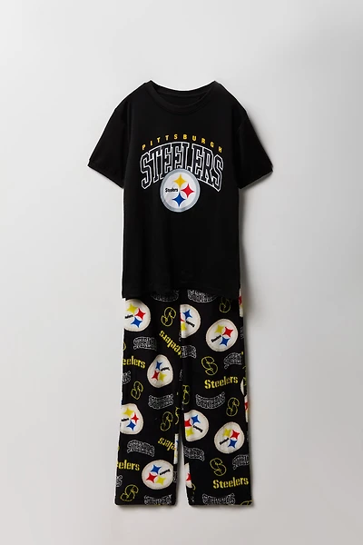 Kids Pittsburgh Steelers T-Shirt & Pant Pajama Set