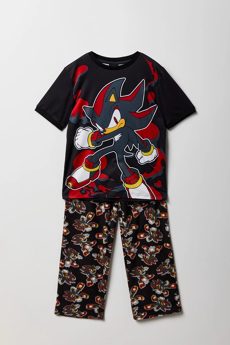 Kids Sonic Graphic T-Shirt & Plush Pajama Pant Set