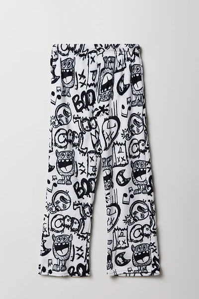 Pantalon de pyjama imprimé en peluche pour enfant