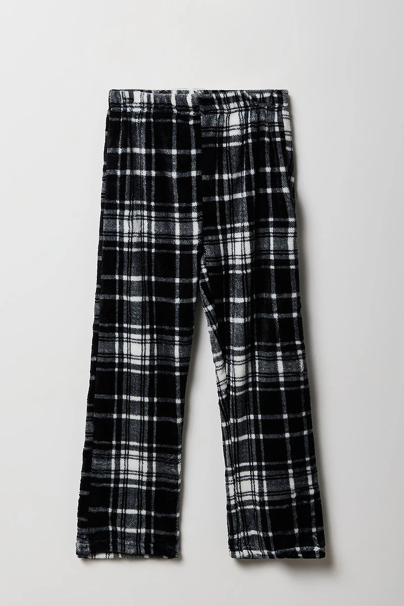 Kids Printed Plush Pajama Pant