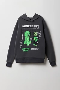 Kids Minecraft Graphic Fleece Hoodie