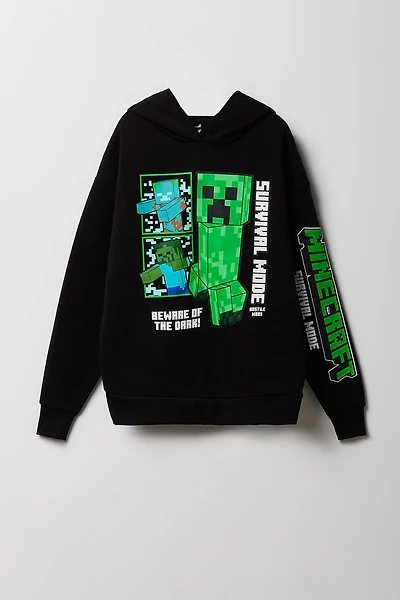 Kids Minecraft HD Print Fleece Hoodie