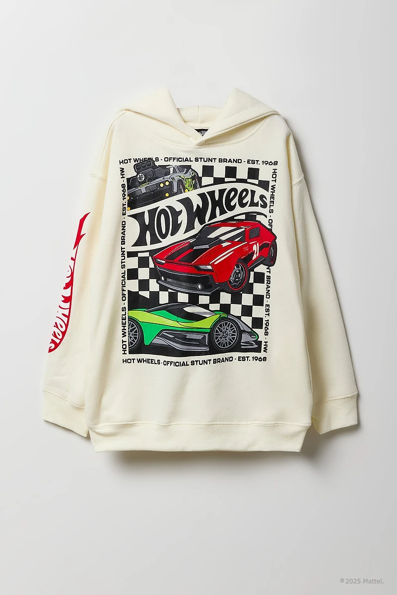 Haut à capuchon en molleton imprimé Hot Wheels HD pour garçon