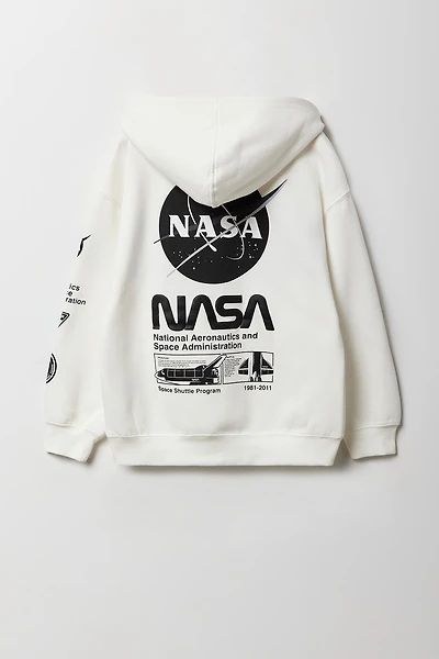 Haut à capuchon avec imprimé NASA et motif camouflage pour enfant