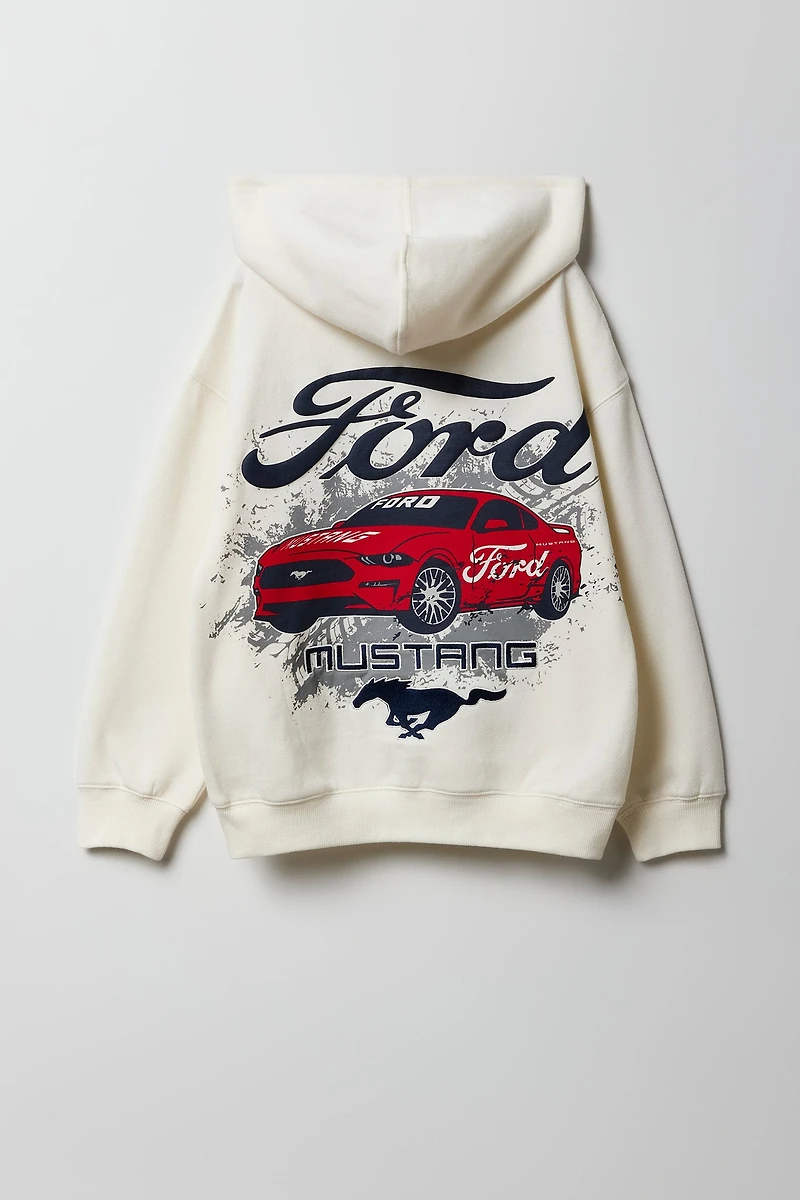 Haut à capuchon en molleton avec imprimé Ford pour enfant