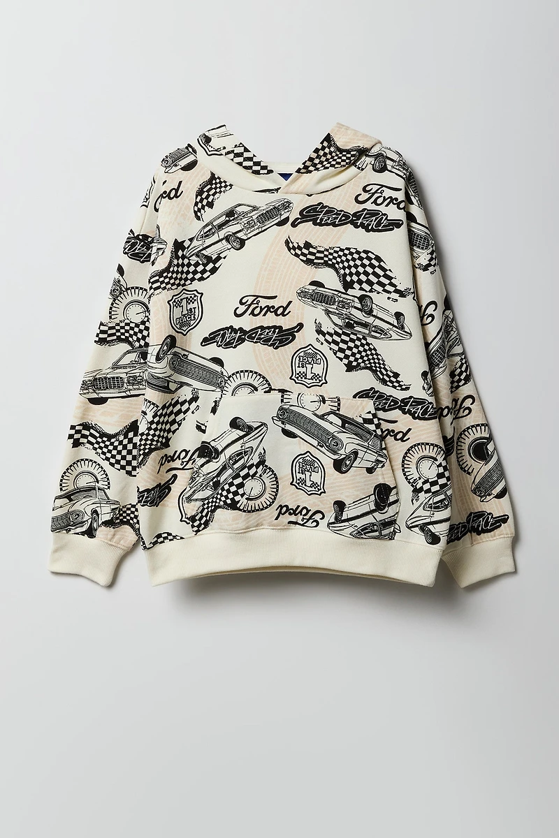 Kids Ford Print Fleece Hoodie