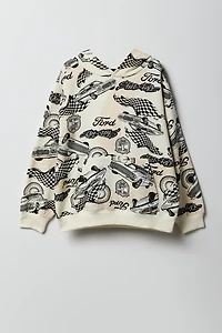Kids Ford Print Fleece Hoodie
