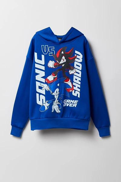 Kids Sonic v Shadow HD Print Fleece Hoodie