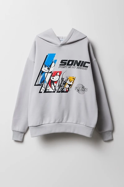 Kids Sonic HD Print Fleece Hoodie