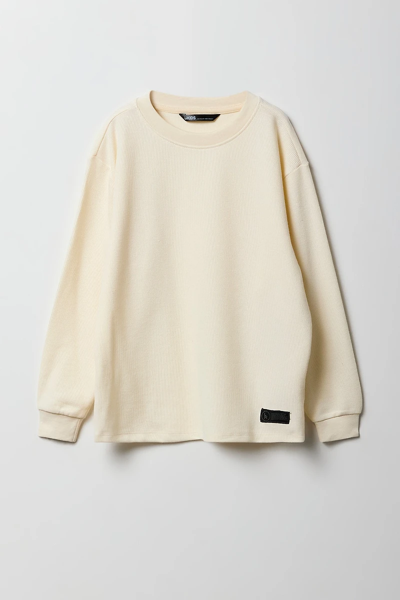 Boys Ribbed Knit Long Sleeve Top