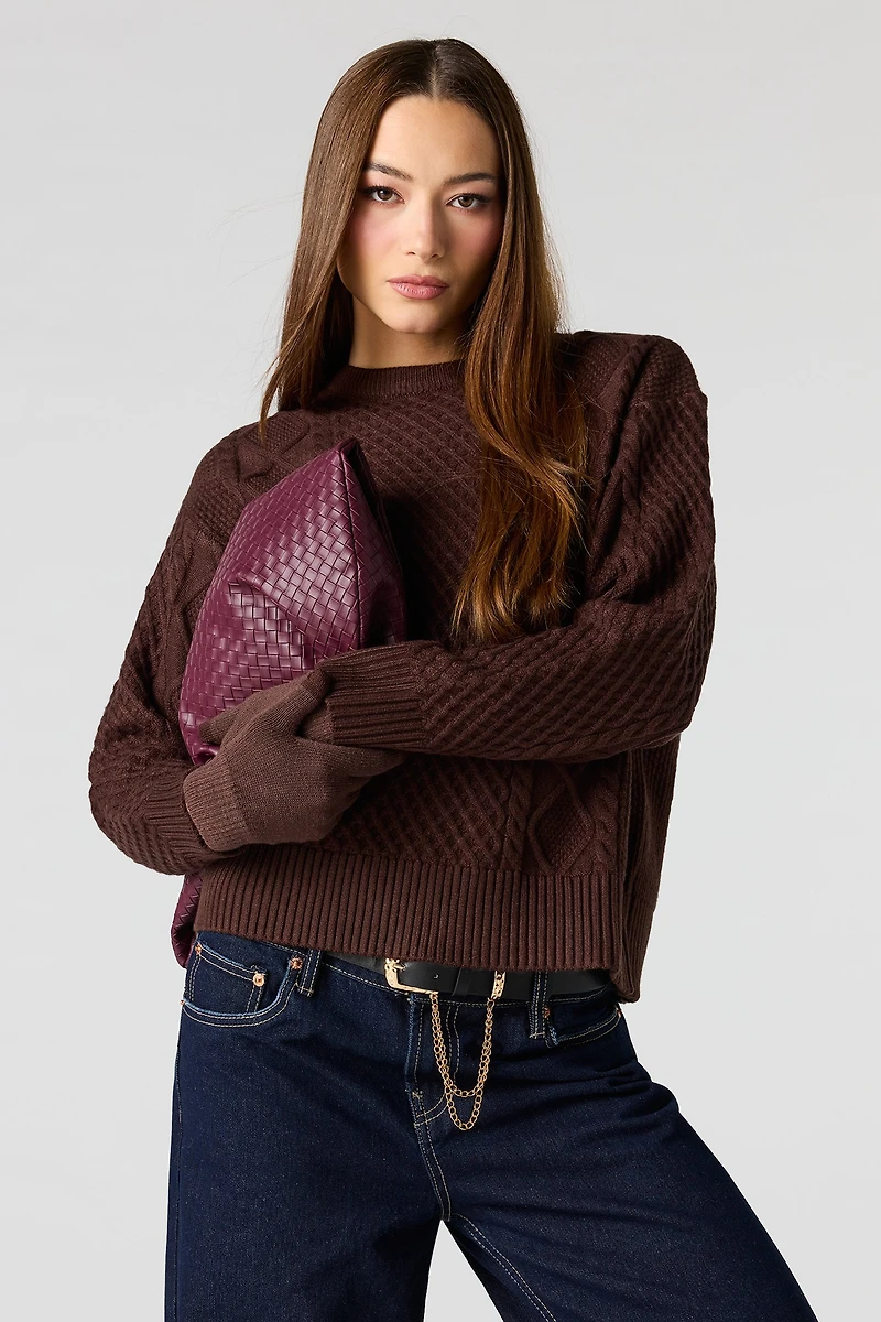 Mossy Cable Knit Sweater