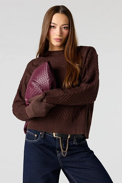 Mossy Cable Knit Sweater