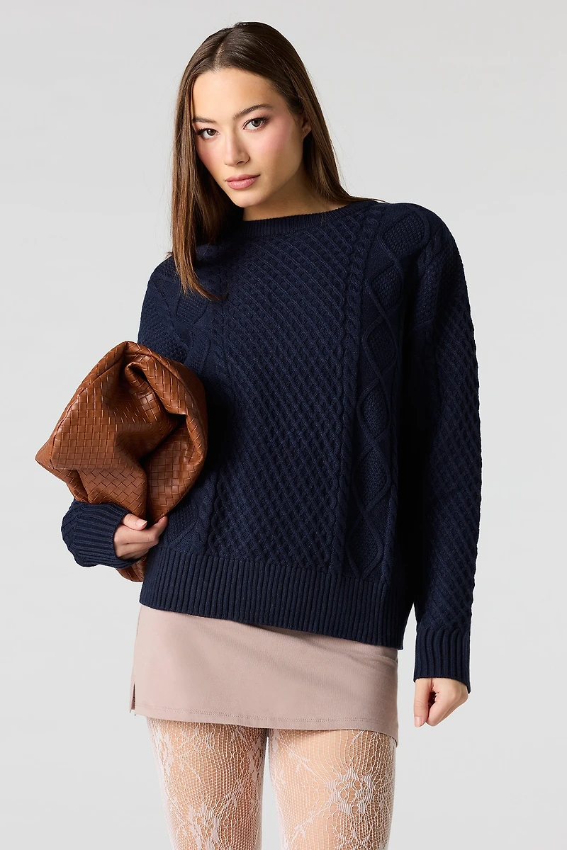 Mossy Cable Knit Sweater