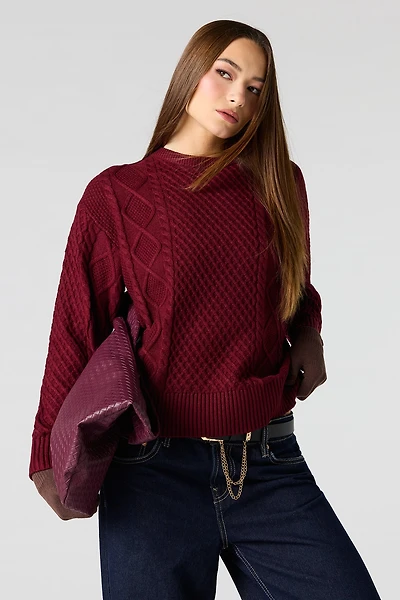 Mossy Cable Knit Sweater