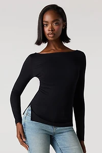 Cinched Side Classic Ribbed Top