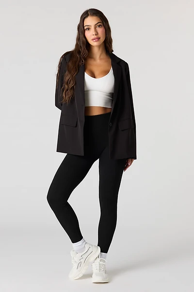 High-Rise Ribbed Seamless Legging