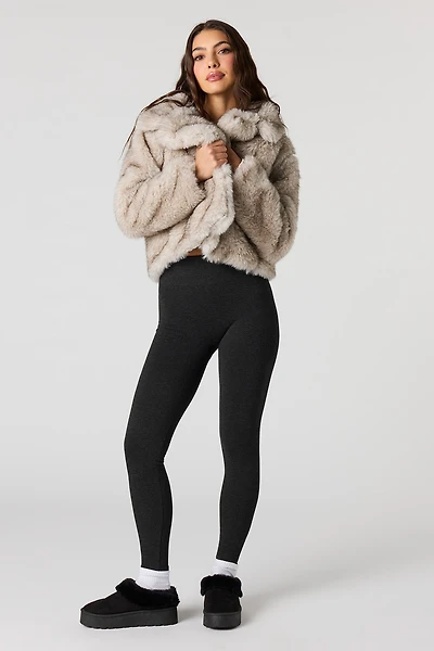 High-Rise Ribbed Seamless Legging