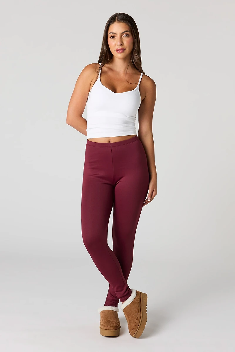 Legging doublé de similifourrure