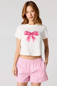 Graphic T-Shirt & Short Pajama Set