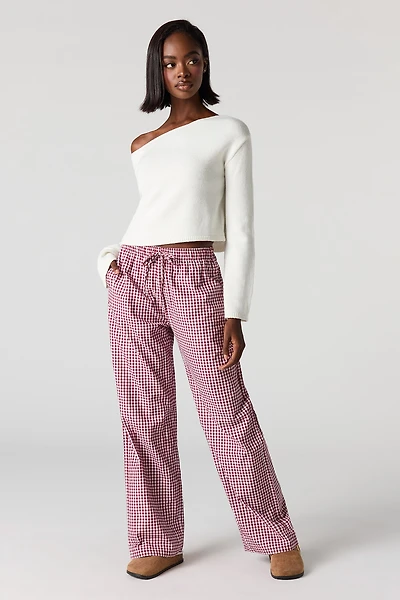 Poplin Wide Leg Pajama Pant