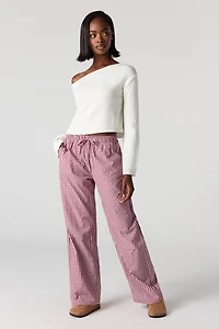 Poplin Wide Leg Pajama Pant