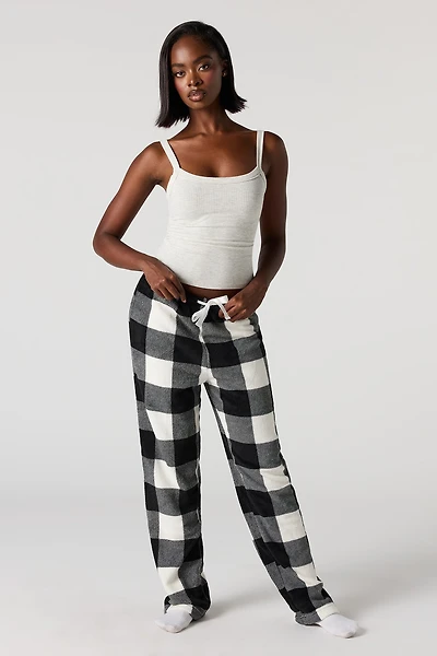 Printed Plush Pajama Pant