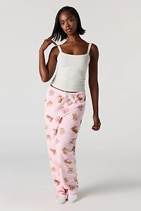 Printed Plush Pajama Pant