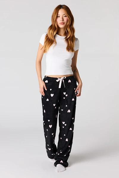 Plush Printed Pajama Pant