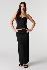 Contour Metal Accent Maxi Skirt