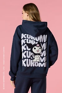Kuromi™ Chenille Embroidered Fleece Hoodie