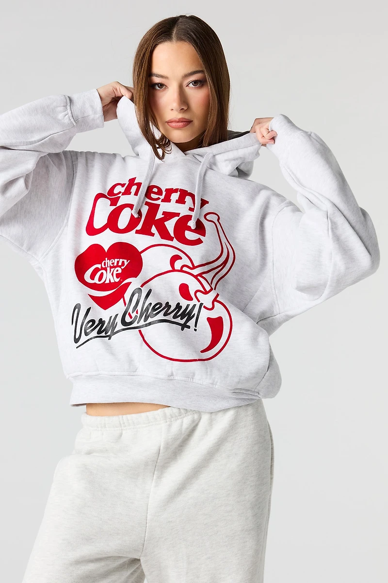 Cherry Coke Flock Print Hoodie