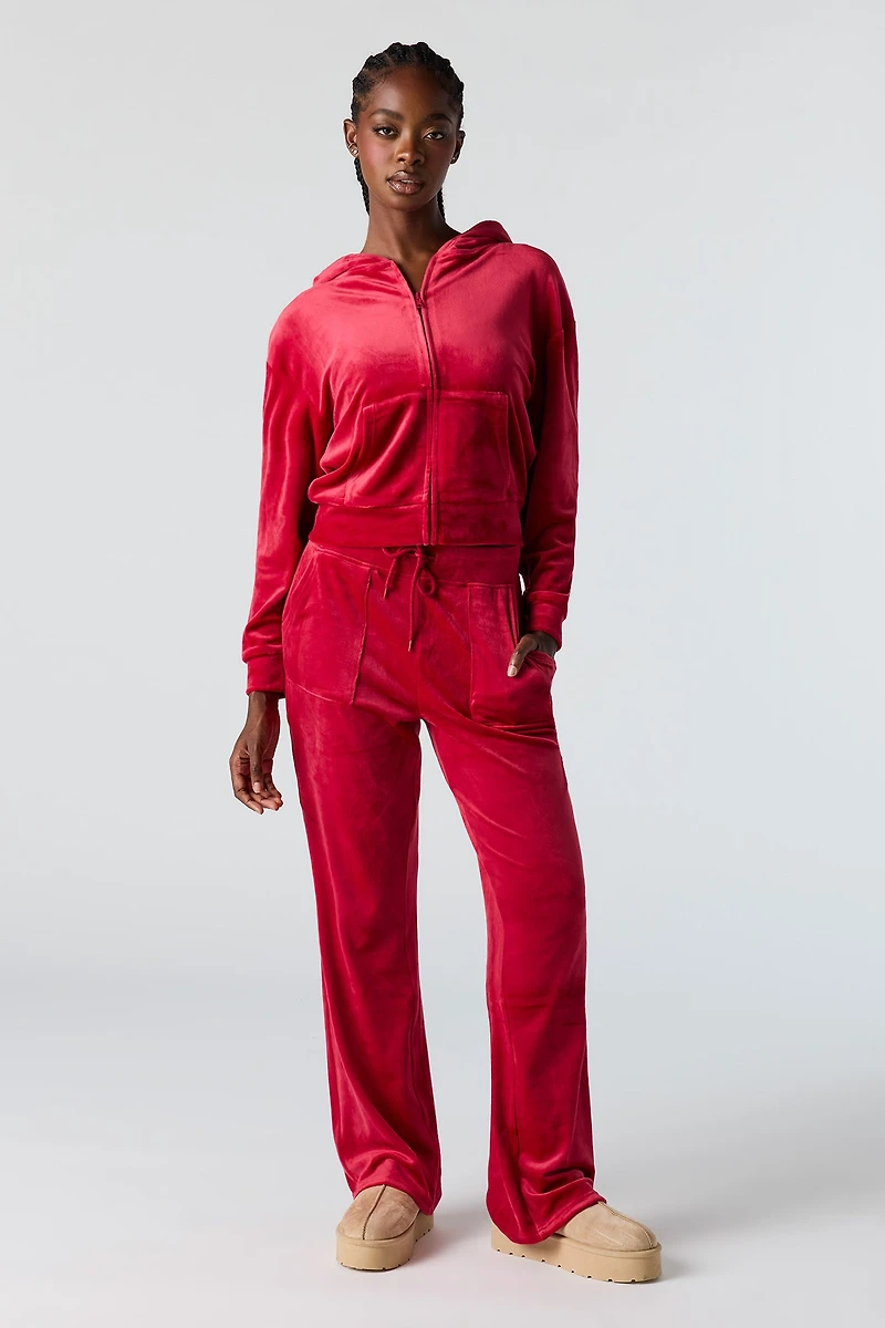 Velour Wide Leg Sweatpant