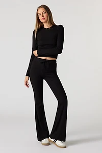 Ribbed Flare Pant