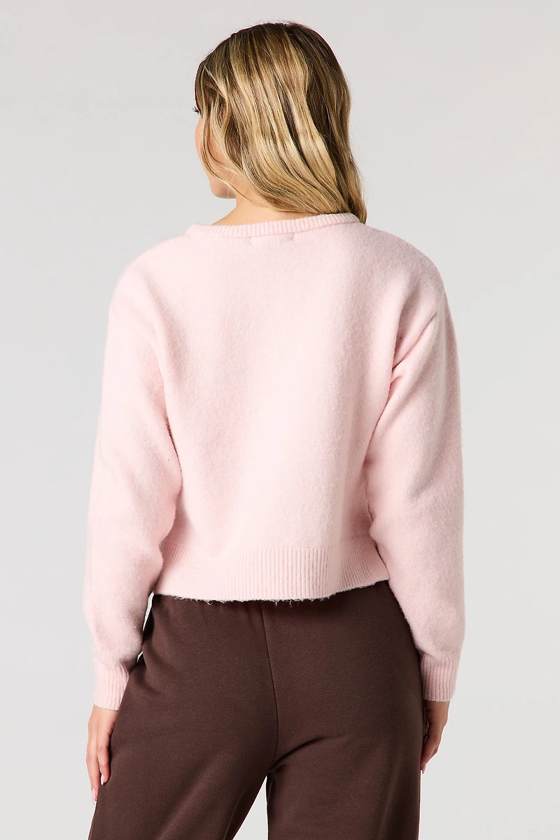 Mossy Knit Button-Up Cardigan