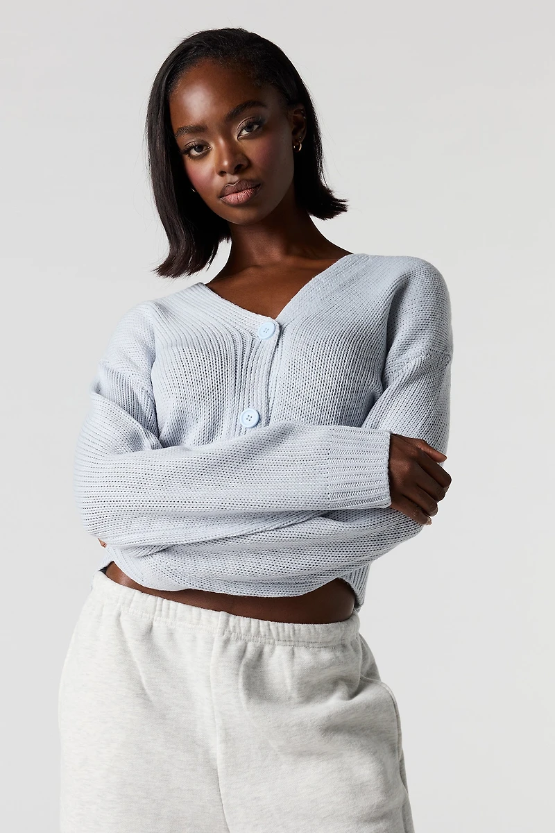 Cardigan boutonné en tricot