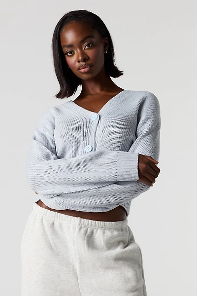 Cardigan boutonné en tricot